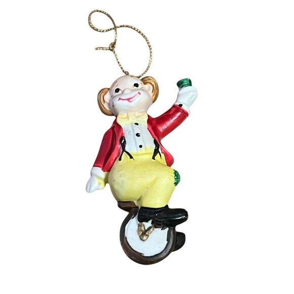 Vintage Retro Christmas Around The World Set Of 3 Circus Clown Ornaments Ceramic - Picture 2 of 16